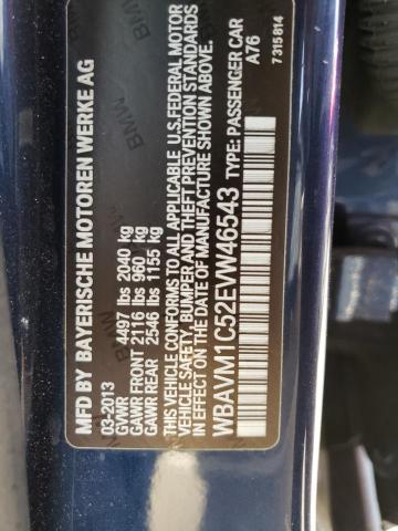 WBAVM1C52EVW46543 - 2014 BMW X1 SDRIVE28I BLUE photo 13