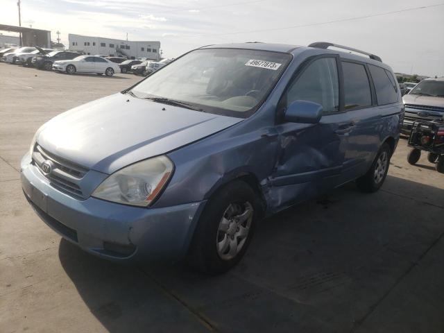 KNDMB233496315200 - 2009 KIA SEDONA EX BLUE photo 1