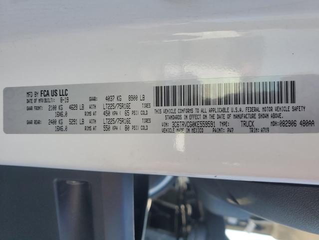 3C6TRVCG0KE559591 - 2019 RAM PROMASTER 2500 HIGH 白色 照片 14