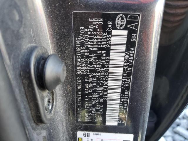 2T1LE40E79C011713 - 2009 TOYOTA MATRIX S Grafit foto 13