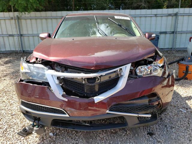 2HNYD2H85DH509879 - 2013 ACURA MDX ADVANCE BURGUNDY photo 5