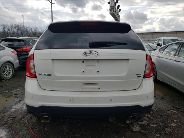 2FMDK4JC6DBC26913 - 2013 FORD EDGE SEL WHITE photo 6