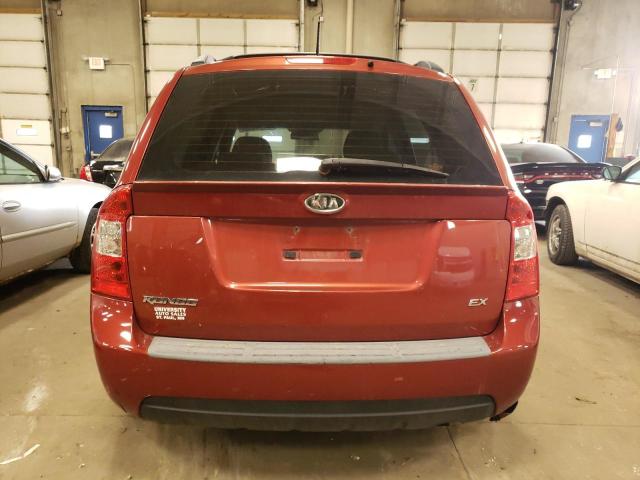 KNAFG525X87184584 - 2008 KIA RONDO BASE RED photo 6