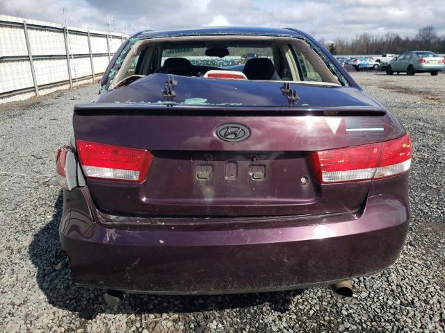 5NPEU46F46H151030 - 2006 HYUNDAI SONATA GLS PURPLE photo 6