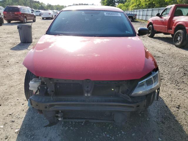 3VW2K7AJ6CM397814 - 2012 VOLKSWAGEN JETTA BASE أحمر صورة 5