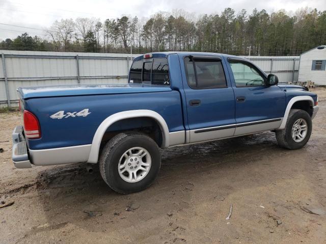 1D7HG48N63S192853 - 2003 DODGE DAKOTA QUAD SLT BLUE photo 3