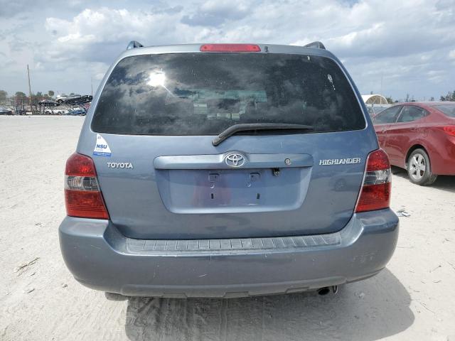 JTEDD21A360151329 - 2006 TOYOTA HIGHLANDER BLUE photo 6