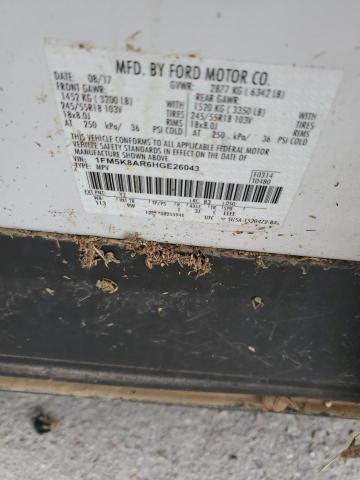 1FM5K8AR6HGE26043 - 2017 FORD EXPLORER POLICE INTERCEPTOR WHITE photo 13