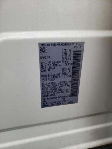 5N1AR2MN9EC659840 - 2014 NISSAN PATHFINDER S 白色 照片 12