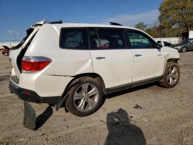 5TDYK3EH1DS112502 - 2013 TOYOTA HIGHLANDER LIMITED WHITE photo 3