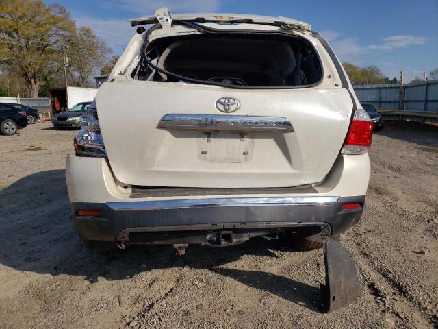 5TDYK3EH1DS112502 - 2013 TOYOTA HIGHLANDER LIMITED WHITE photo 6