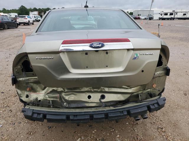 3FADP0L33CR186629 - 2012 FORD FUSION HYBRID GREEN photo 6