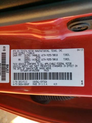 5TFUW5F14FX463580 - 2015 TOYOTA TUNDRA DOUBLE CAB SR/SR5 RED photo 13