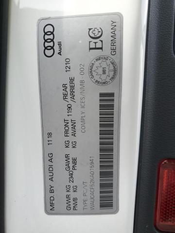 WAUC4CF52KA015941 - 2019 AUDI S5 PRESTIGE 白色 照片 12