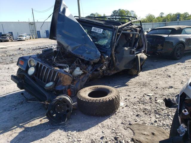 1J4FA49S42P722868 - 2002 JEEP WRANGLER SPORT BLUE photo 1