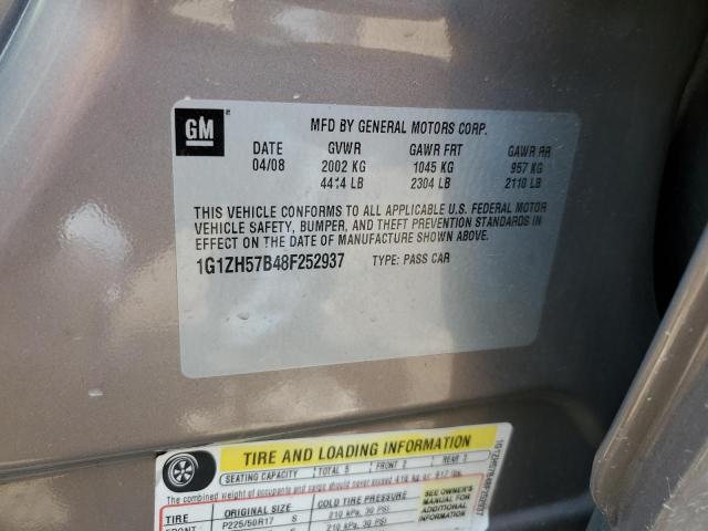 1G1ZH57B48F252937 - 2008 CHEVROLET MALIBU 1LT TAN photo 12