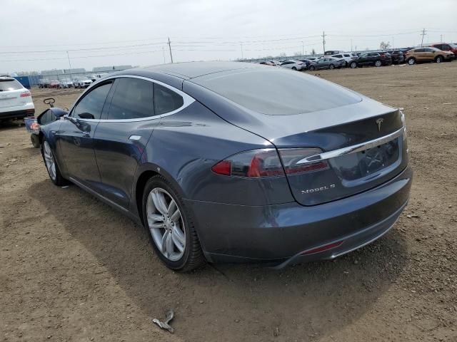 5YJSA1S28FF093869 - 2015 TESLA MODEL S 70D GRAY photo 2