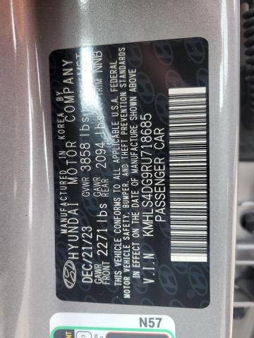 KMHLS4DG9RU718685 - 2024 HYUNDAI ELANTRA SEL SILVER photo 12