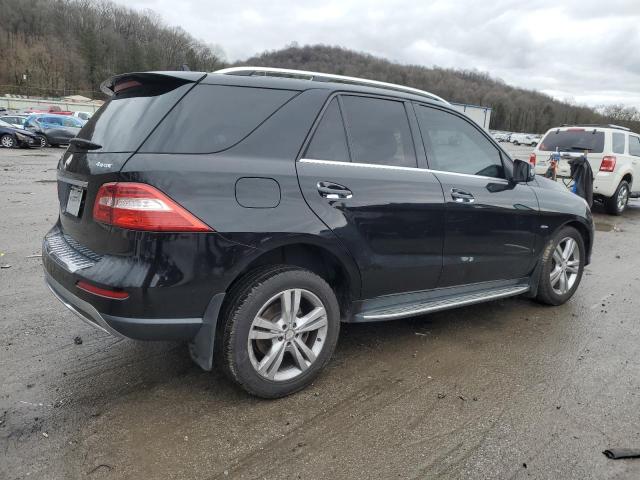 4JGDA5HB8CA037907 - 2012 MERCEDES-BENZ ML 350 4MATIC BLACK photo 3