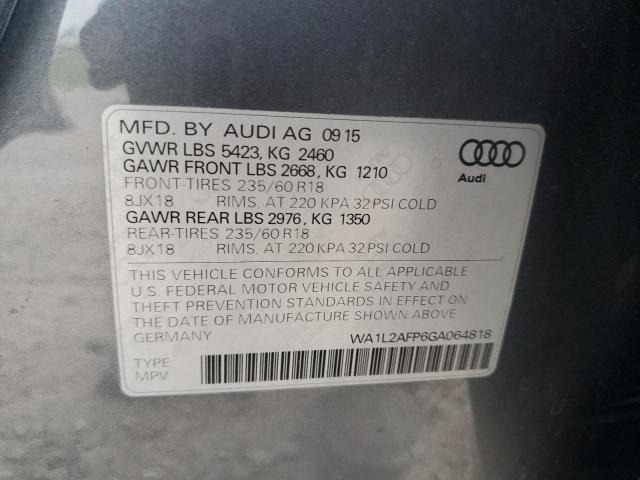 WA1L2AFP6GA064818 - 2016 AUDI Q5 PREMIUM PLUS GRAY photo 13