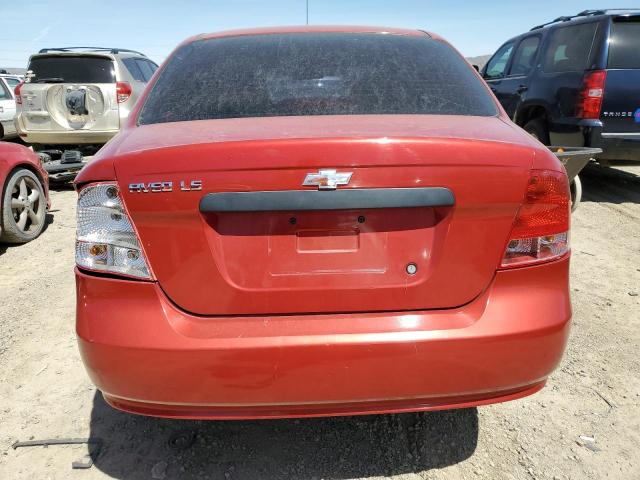KL1TD56696B581996 - 2006 CHEVROLET AVEO BASE RED photo 6