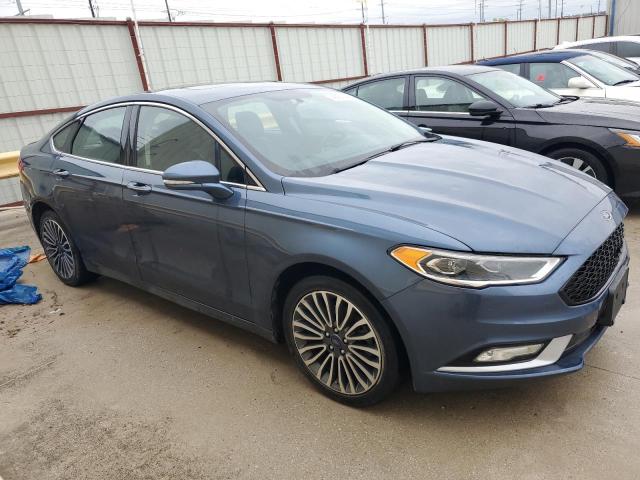 3FA6P0D94JR132667 - 2018 FORD FUSION TITANIUM/PLATINUM BLUE photo 4