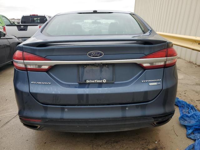 3FA6P0D94JR132667 - 2018 FORD FUSION TITANIUM/PLATINUM BLUE photo 6