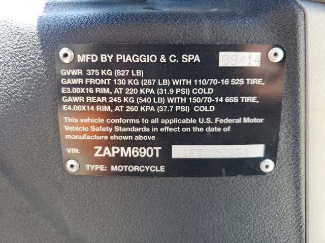 ZAPM690T1F5002851 - 2015 PIAGGIO BV 350 CHARCOAL photo 9