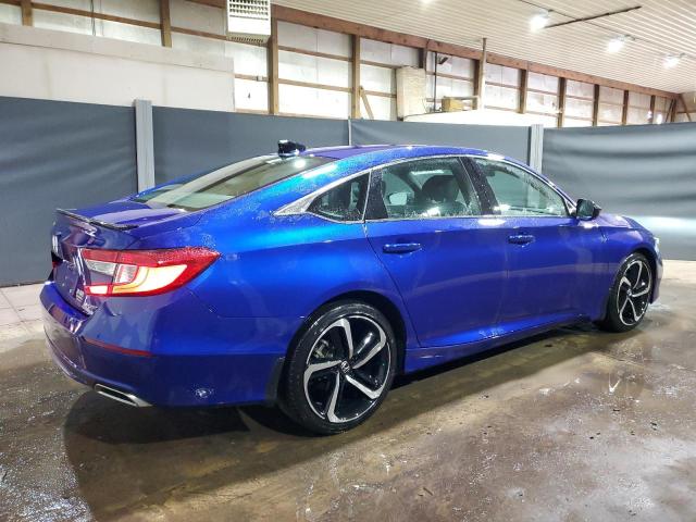 1HGCV1F37NA089526 - 2022 HONDA ACCORD SPORT BLUE photo 3