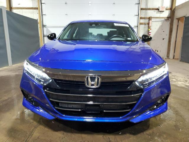 1HGCV1F37NA089526 - 2022 HONDA ACCORD SPORT BLUE photo 5