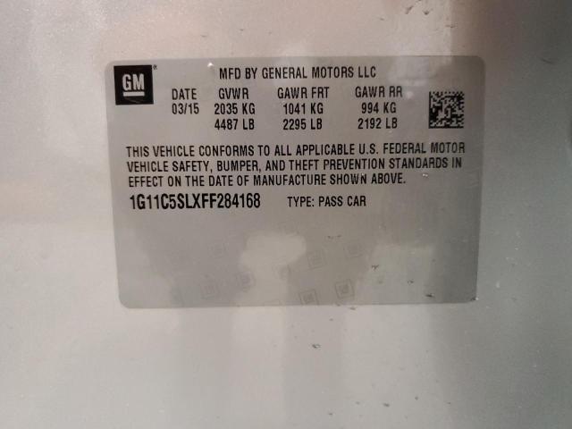 1G11C5SLXFF284168 - 2015 CHEVROLET MALIBU 1LT SILVER photo 12