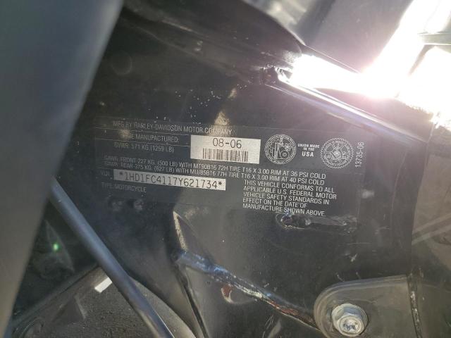 1HD1FC4117Y621734 - 2007 HARLEY-DAVIDSON FLHTCUI 黑色 照片 10