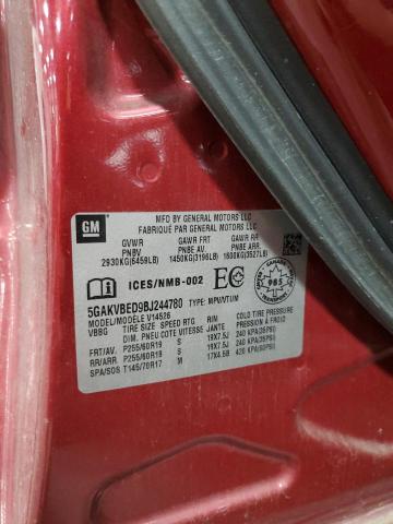 5GAKVBED9BJ244780 - 2011 BUICK ENCLAVE CXL MAROON photo 13