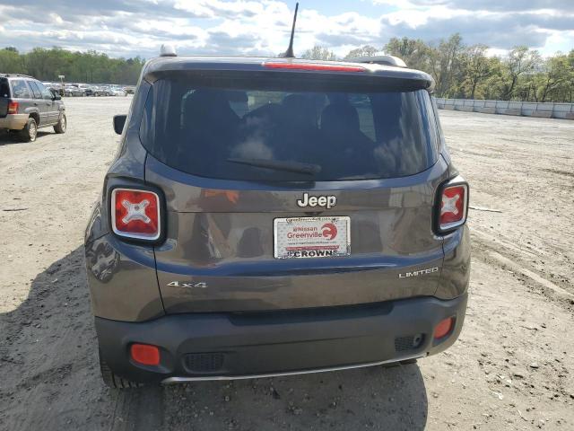 ZACCJBDTXGPD63890 - 2016 JEEP RENEGADE LIMITED GRAY photo 6