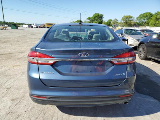 3FA6P0UU1JR258084 - 2018 FORD FUSION S HYBRID BLUE photo 6