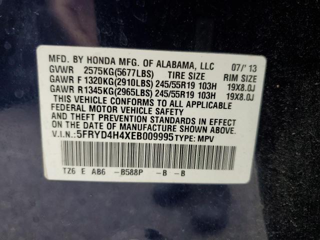 5FRYD4H4XEB009995 - 2014 ACURA MDX TECHNOLOGY BLUE photo 13