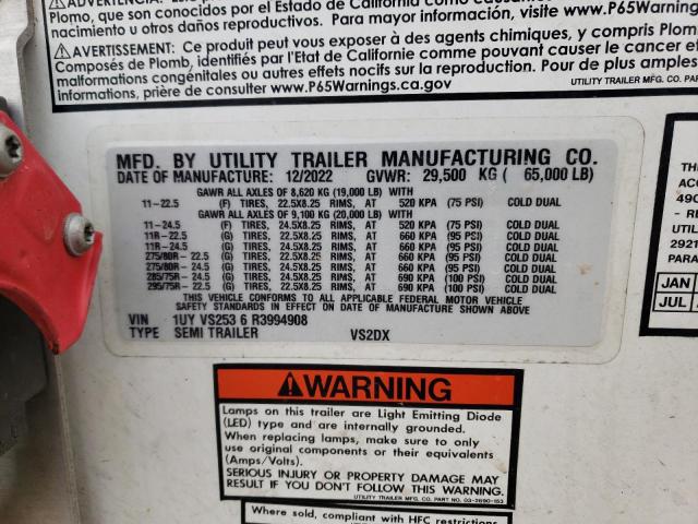 1UYVS2536R3994908 - 2024 UTILITY TRAILER Weiß Foto 10