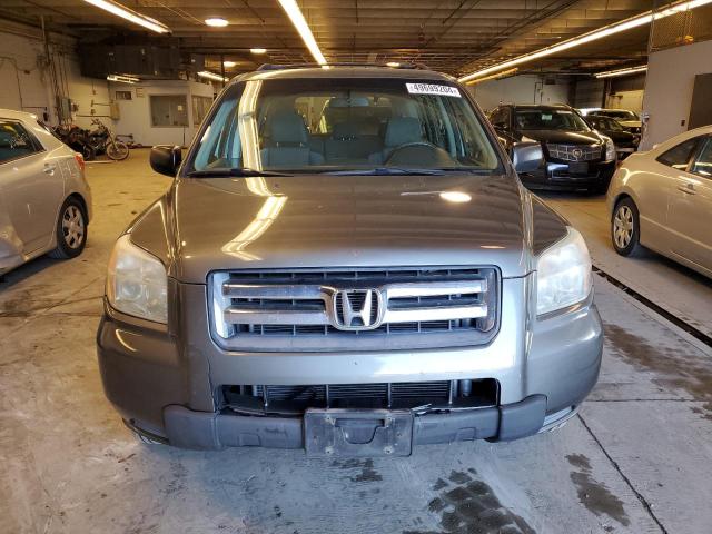 2HKYF18187H508282 - 2007 HONDA PILOT LX GRAY photo 5