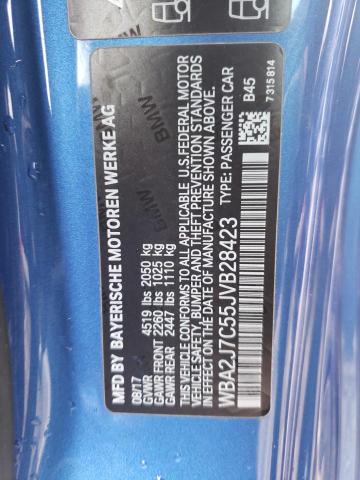 WBA2J7C55JVB28423 - 2018 BMW M240XI BLUE photo 13