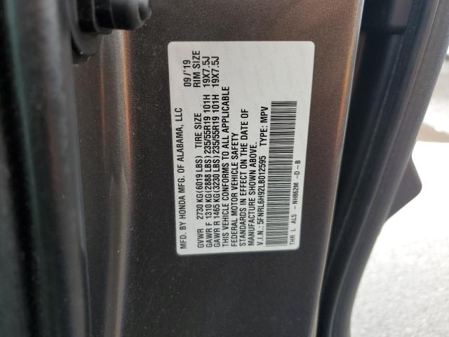 5FNRL6H92LB012595 - 2020 HONDA ODYSSEY ELITE Շագանակագույն լուսանկար 13