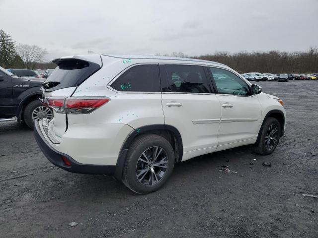 5TDJKRFH5GS304562 - 2016 TOYOTA HIGHLANDER XLE WHITE photo 3