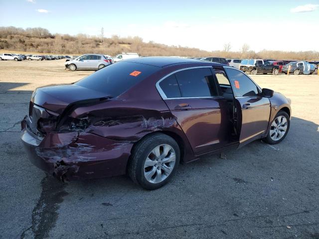 1HGCP2F74AA015834 - 2010 HONDA ACCORD EX MAROON photo 3