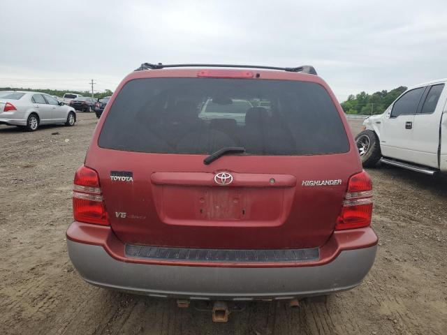 JTEHF21A220071591 - 2002 TOYOTA HIGHLANDER LIMITED RED photo 6