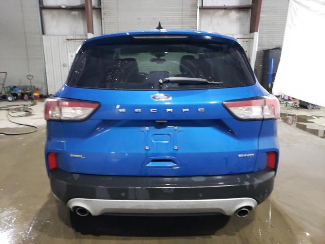 1FMCU9H66MUA64343 - 2021 FORD ESCAPE SEL BLUE photo 6