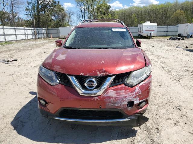 5N1AT2ML7EC857378 - 2014 NISSAN ROGUE S BURGUNDY photo 5