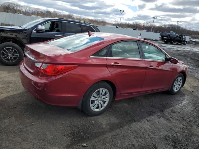 5NPEB4AC4BH148707 - 2011 HYUNDAI SONATA GLS RED photo 3