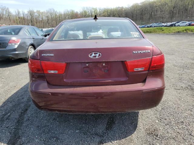 5NPET46C99H507565 - 2009 HYUNDAI SONATA GLS BURGUNDY photo 6