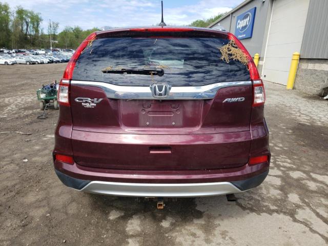 2HKRM4H75FH640172 - 2015 HONDA CR-V EXL BURGUNDY photo 6