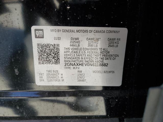 2GNAXHEV0N6118882 - 2022 CHEVROLET EQUINOX LS Qara foto 12