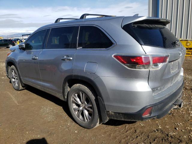 5TDJKRFH1GS350678 - 2016 TOYOTA HIGHLANDER XLE SILVER photo 2